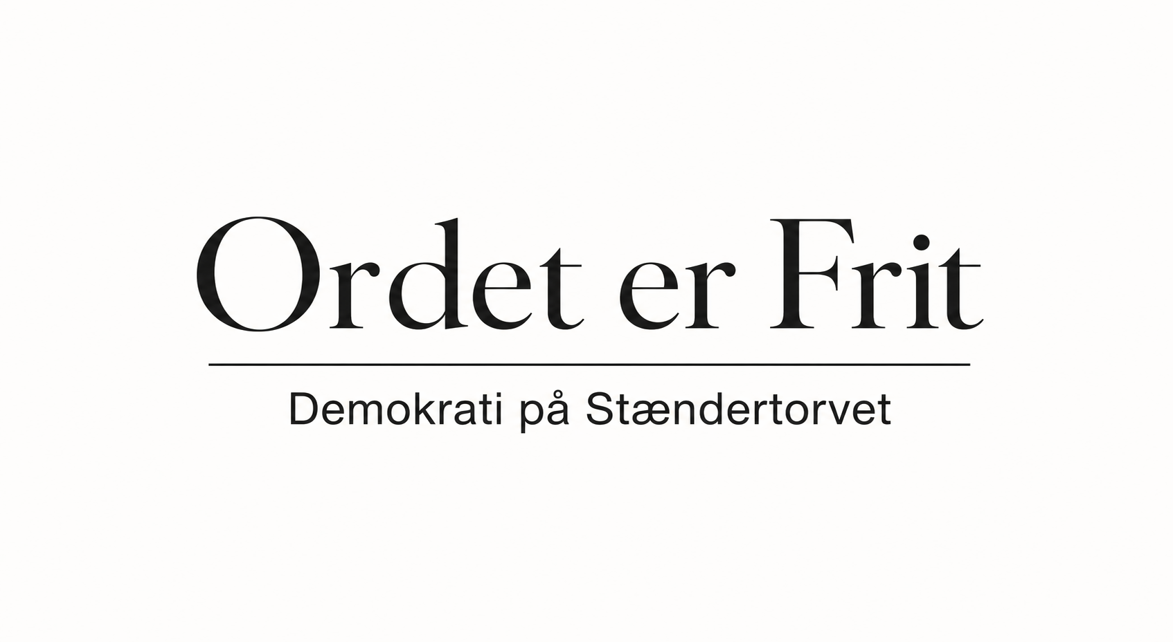 Ordet er Frit